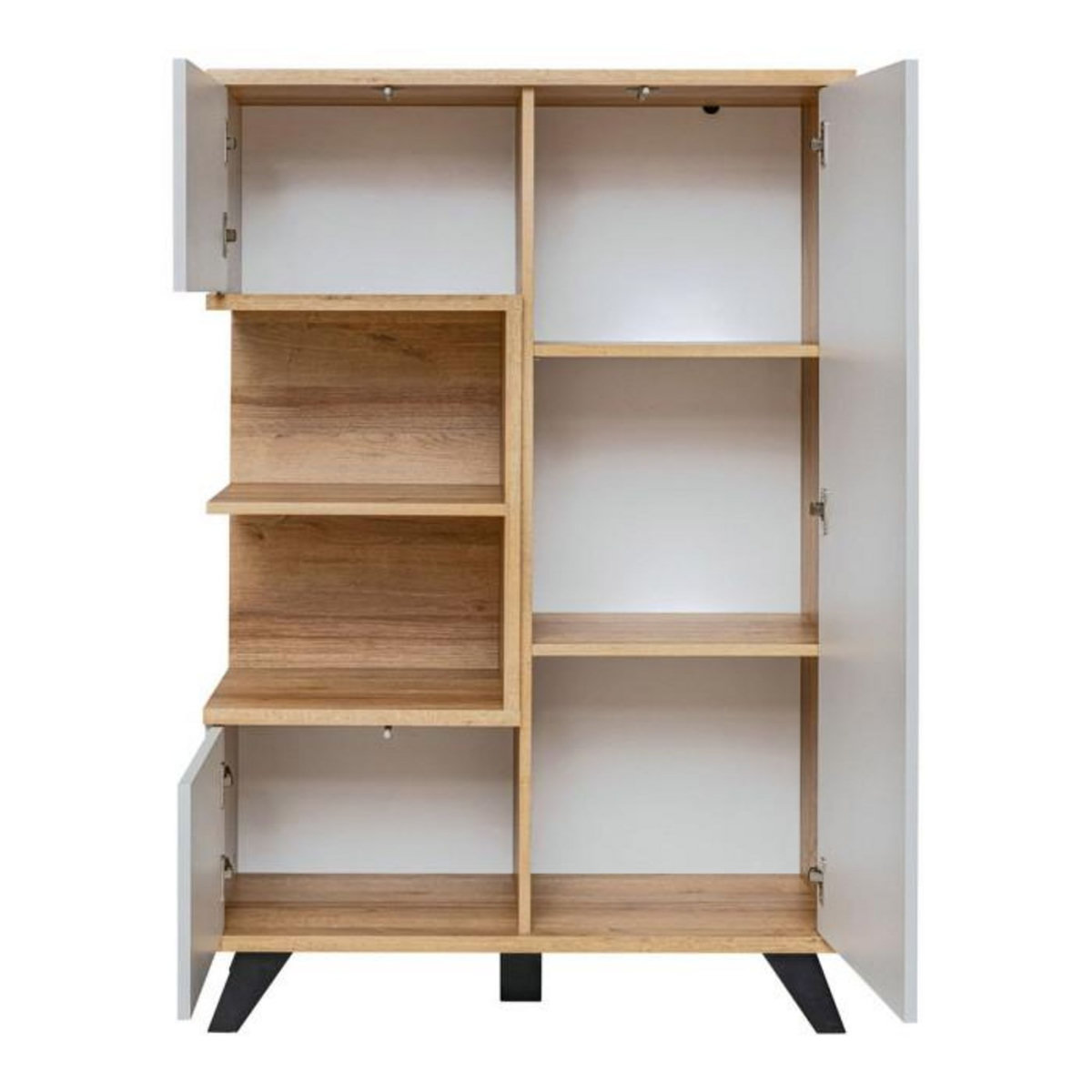 Paris Prix Étagère 2 Niveaux Design  Bogota  134cm Gris & Naturel