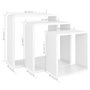 Voir la diapositive 6 : VIDAXL Etageres murales sous forme de cube 3 pcs Blanc MDF
