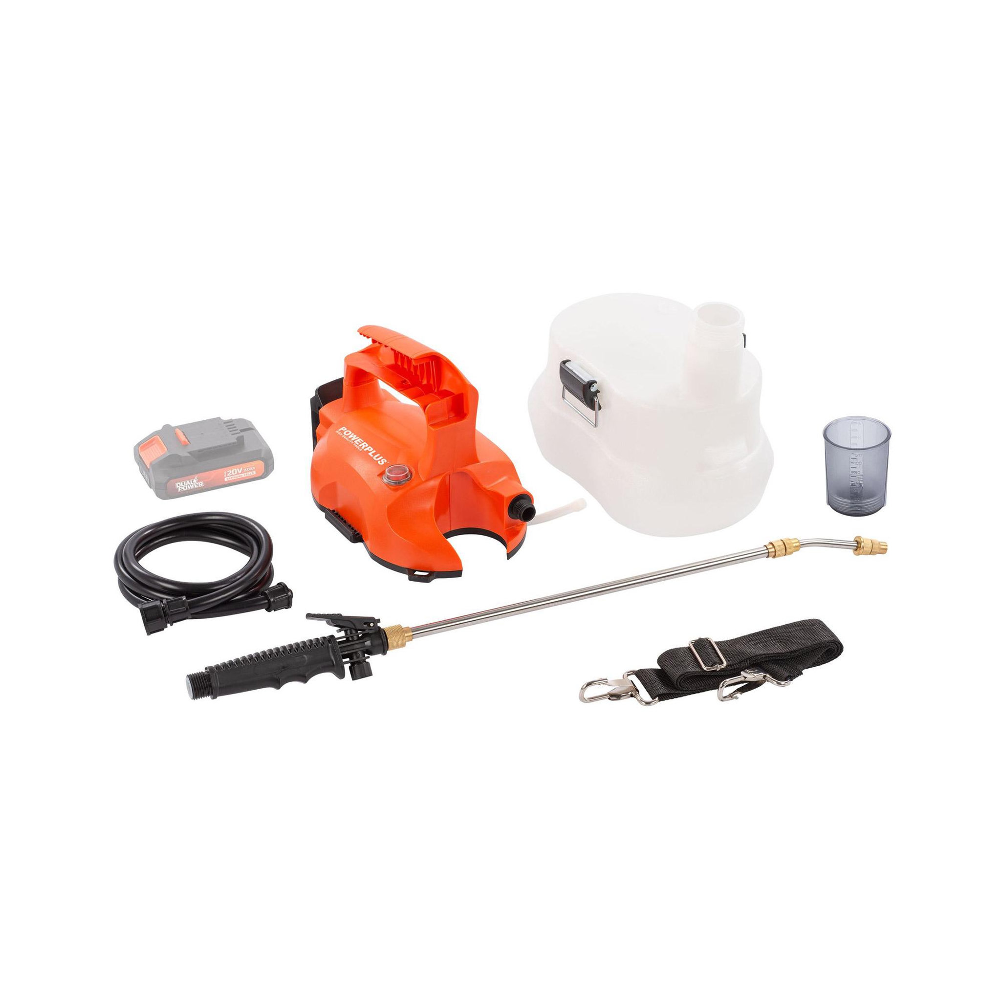 Voir la diapositive 4 : DUAL POWER Pulvérisateur à batterie 20volts 4litres