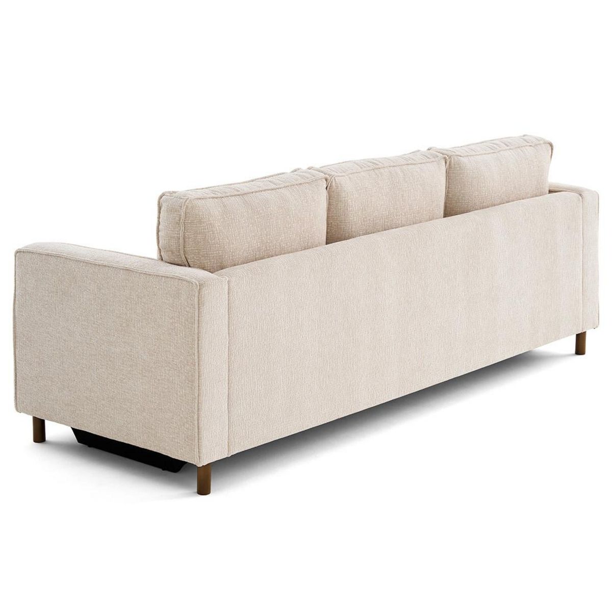 LISA DESIGN Jake - canapé droit 3 places convertible en tissu velours relief