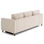 Voir la diapositive 5 : LISA DESIGN Jake - canapé droit 3 places convertible en tissu velours relief