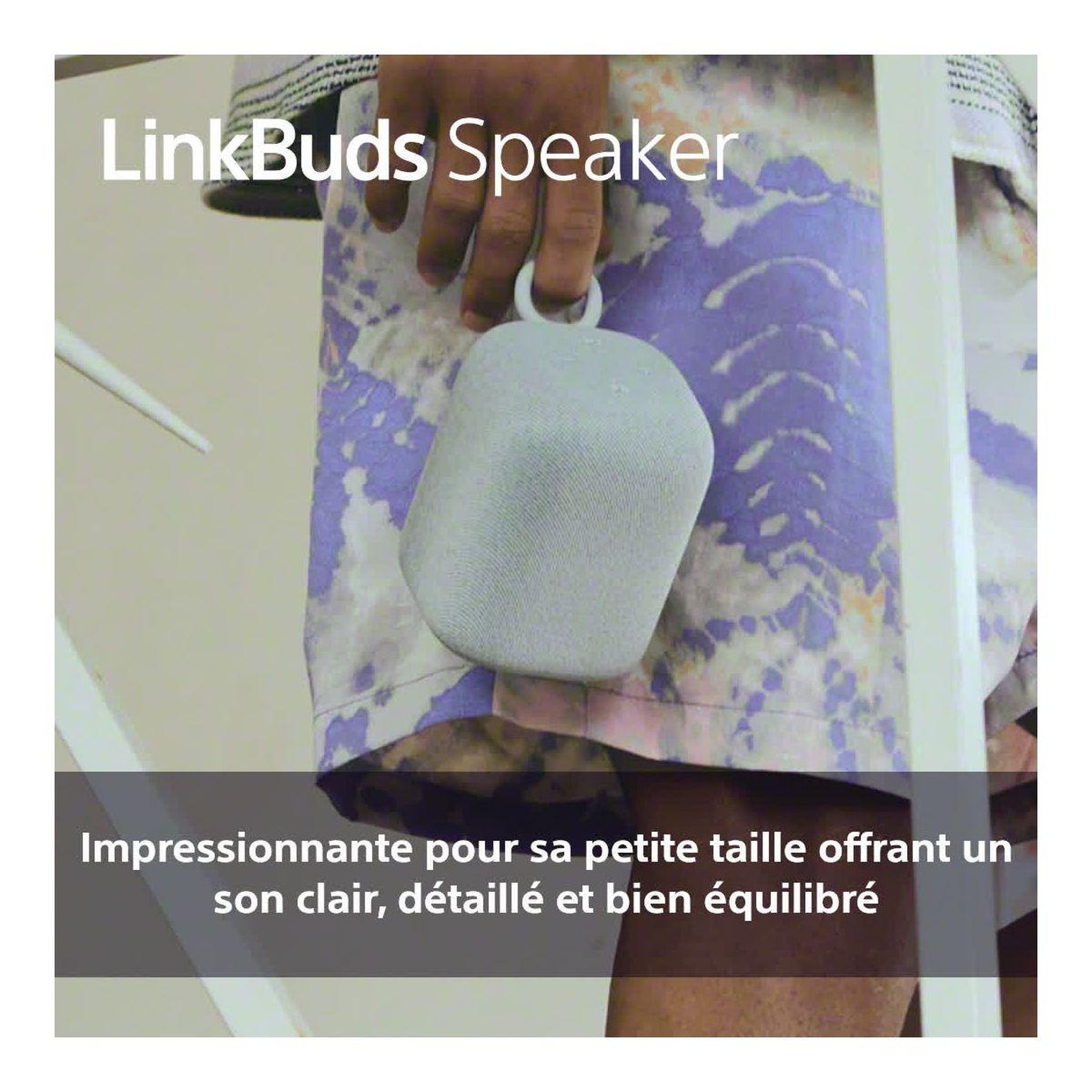 Voir la diapositive 4 : SONY Enceinte portable LINKBUDS Speaker Noire