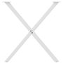 Voir la diapositive 5 : VIDAXL Pieds de table a manger forme de X 2 pcs blanc 70x(72-73) cm