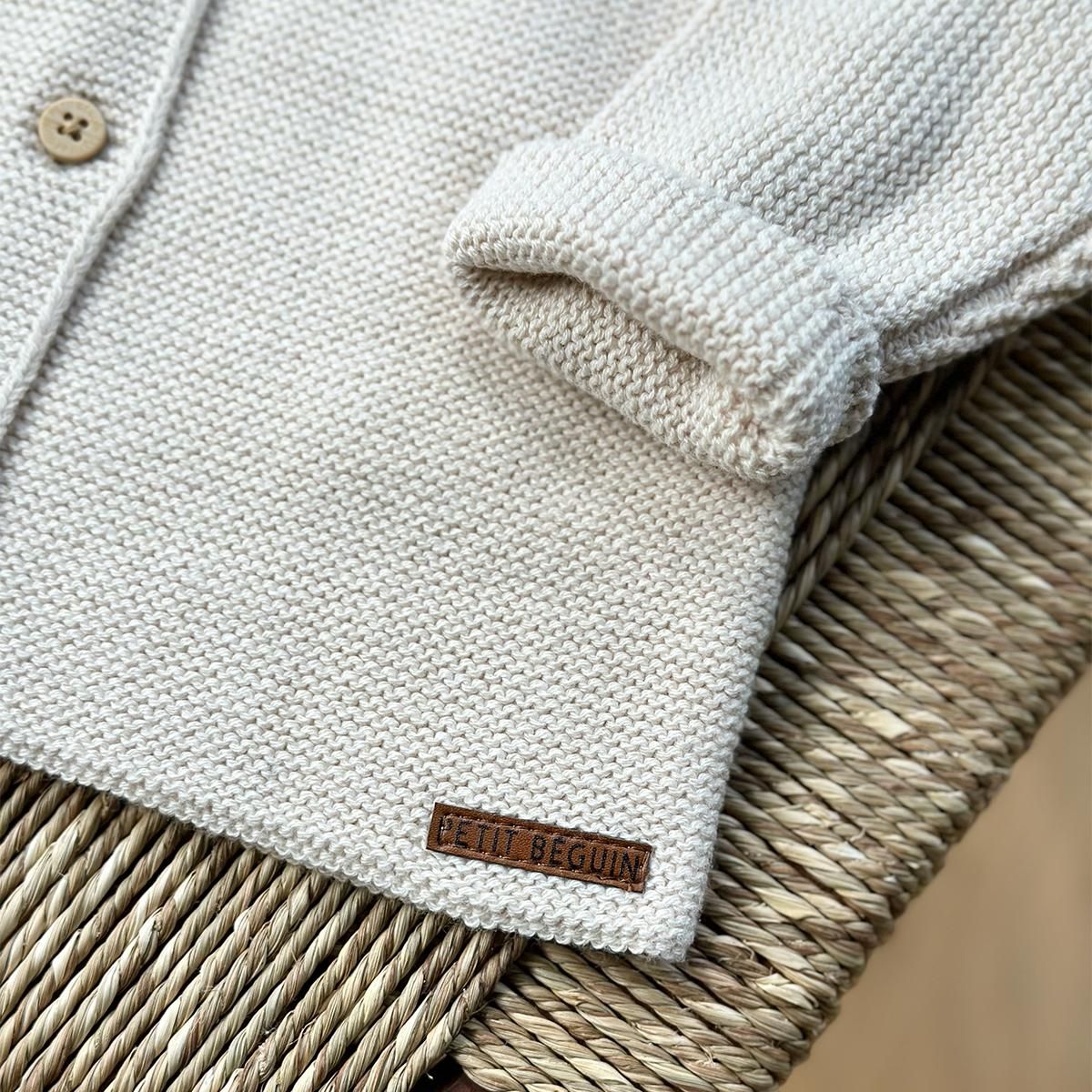 Petit Béguin Gilet bébé en tricot Lou