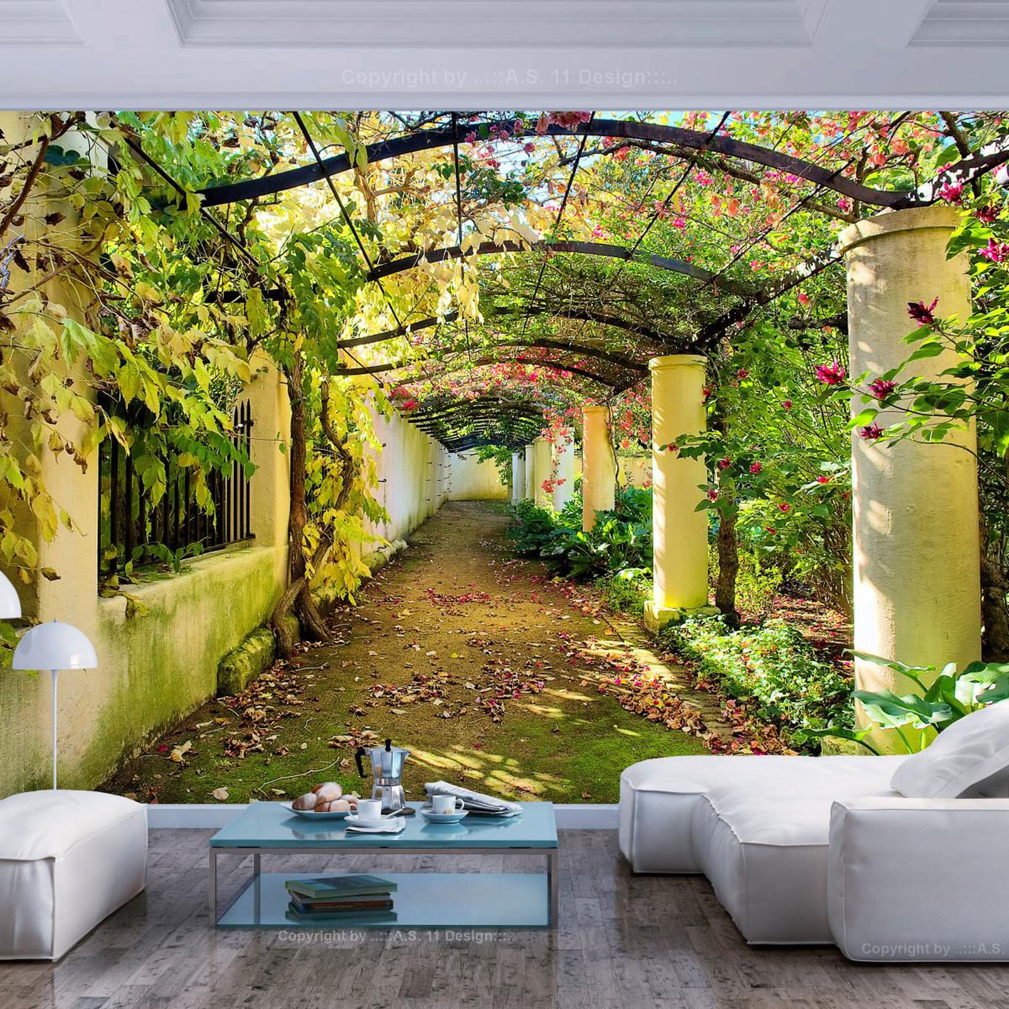 Paris Prix Papier peint  pergola. Coloris disponibles : Multicolore