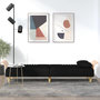 Voir la diapositive 3 : VIDAXL Canape-lit avec accoudoirs noir tissu