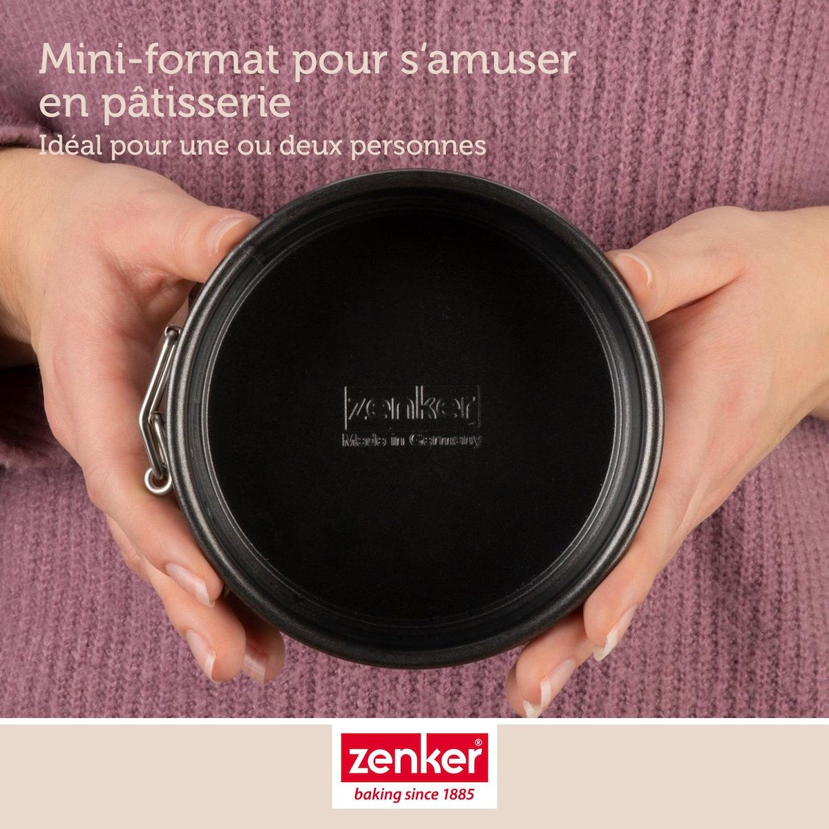 ZENKER Set pâtisserie avec mini moule à manqué 12 cm, 2 bols à mixer et 1 spatule Zenker