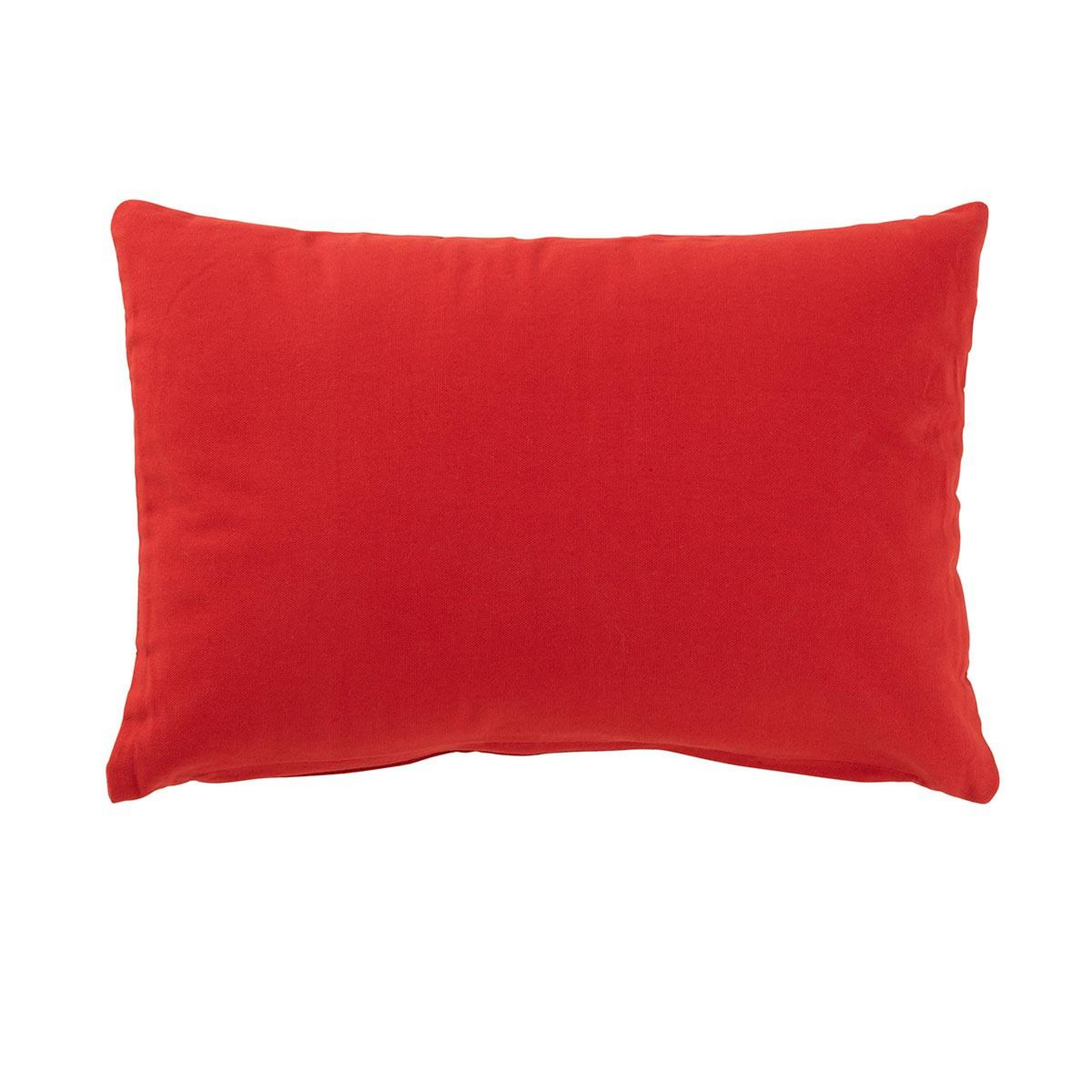 Voir la diapositive 2 : J-LINE Coussin déco en velours  joyful  30x45cm rouge