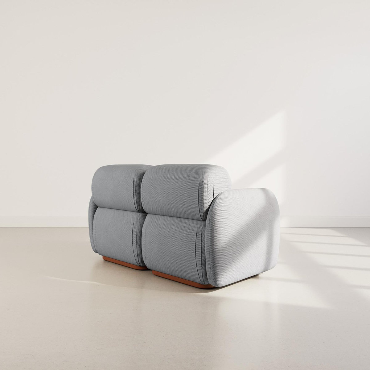 LISA DESIGN Penelope - canapé droit modulable 2 places en velours texturé