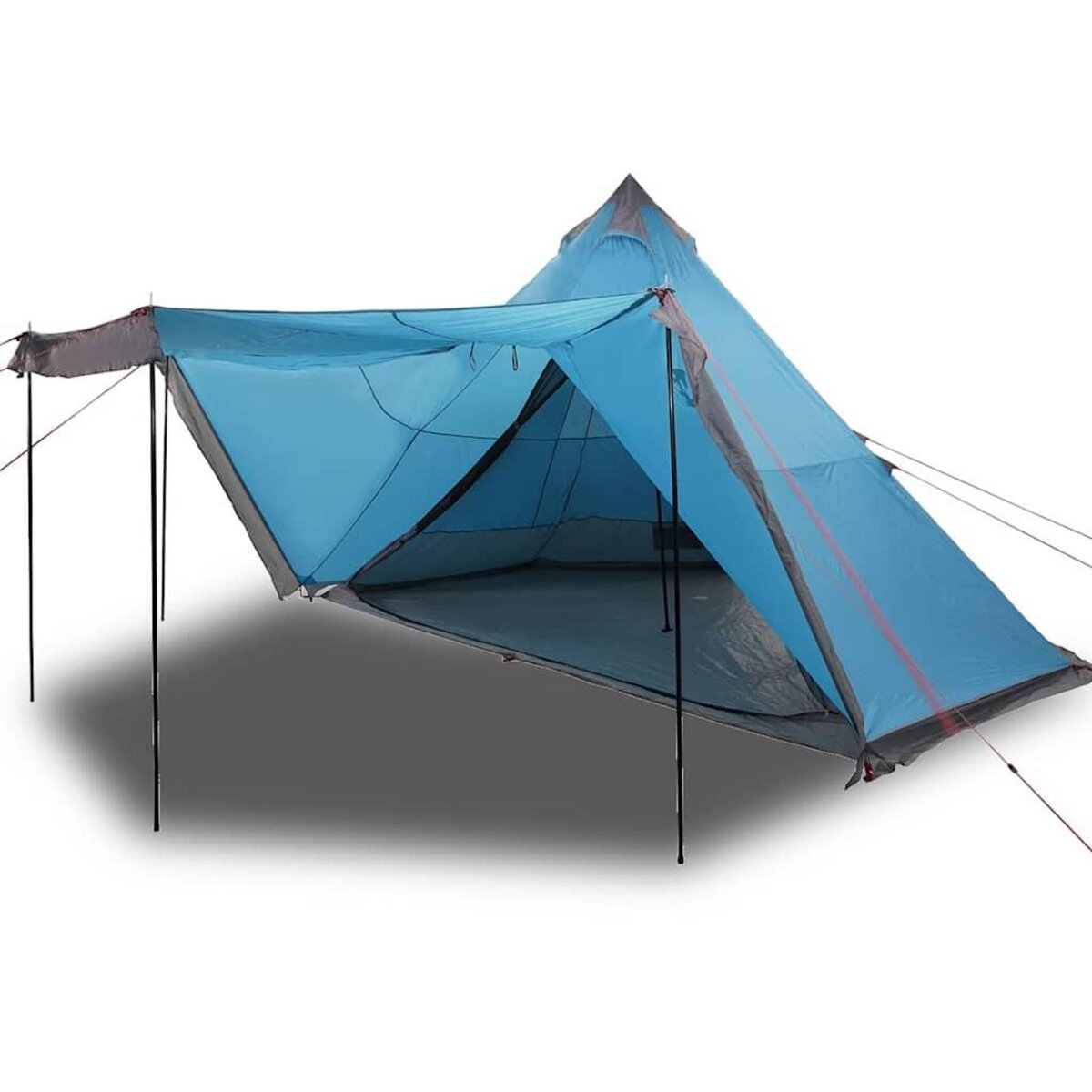 VIDAXL Tente familiale tipi 6 personnes bleu impermeable