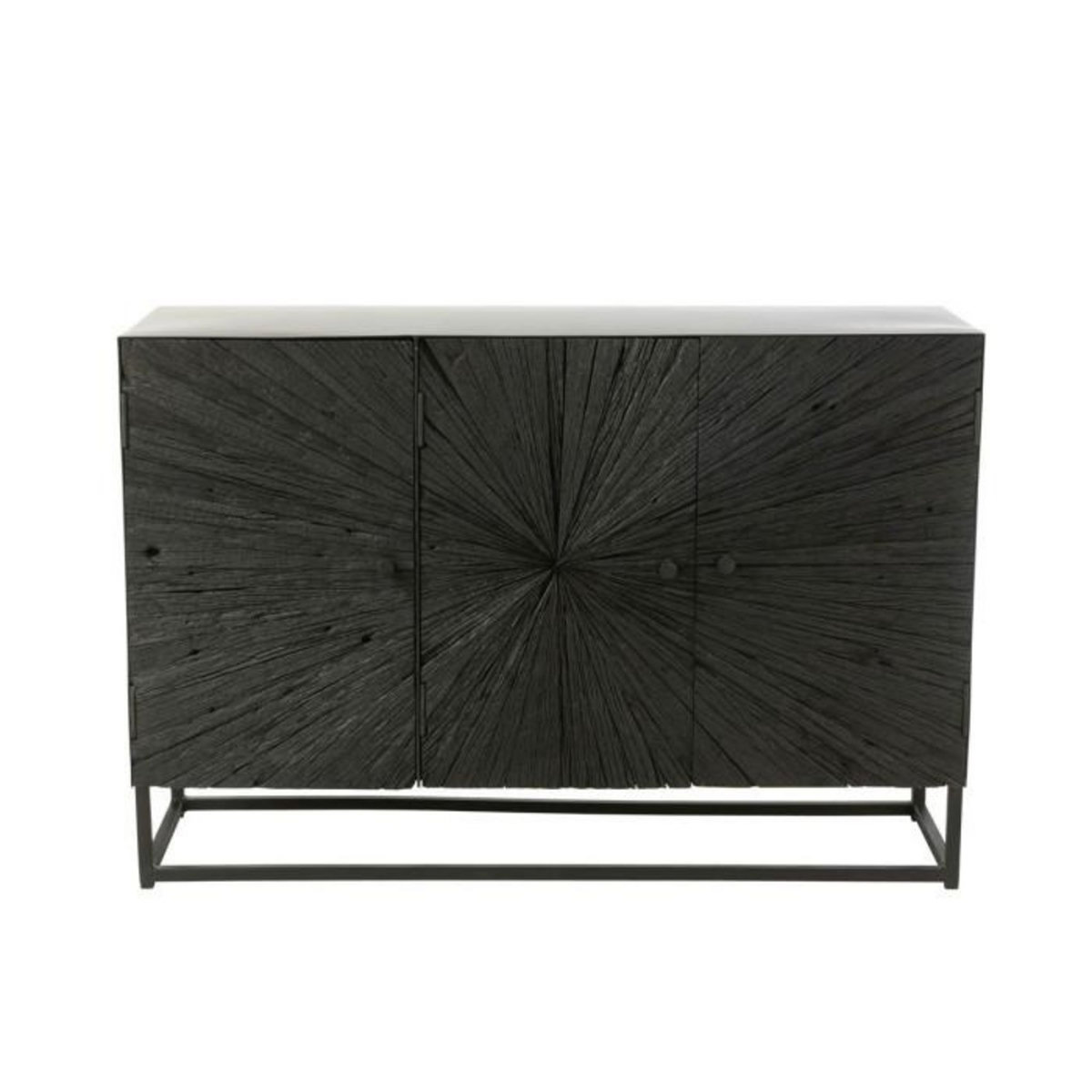 Paris Prix Buffet 3 Portes en Bois  Shanil  120cm Noir