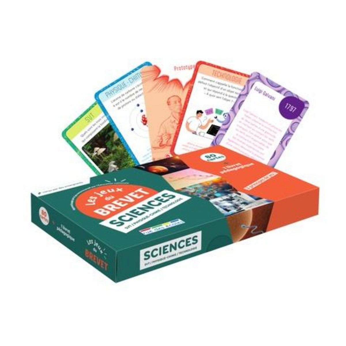 LES JEUX DU BREVET SCIENCES. 80 CARTES + 1 LIVRET PEDAGOGIQUE, Prézeau Olivier
