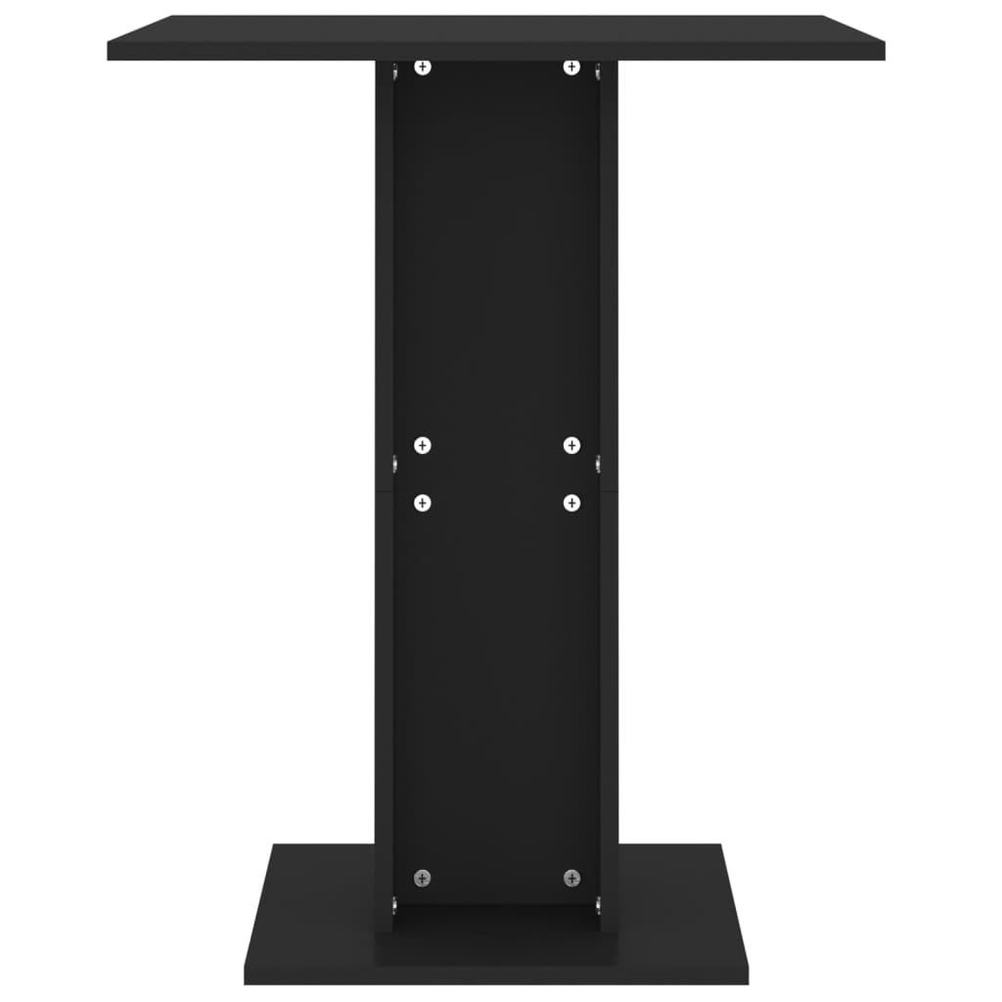 Voir la diapositive 4 : VIDAXL Table de bistro Noir 60x60x75 cm Bois d'ingenierie