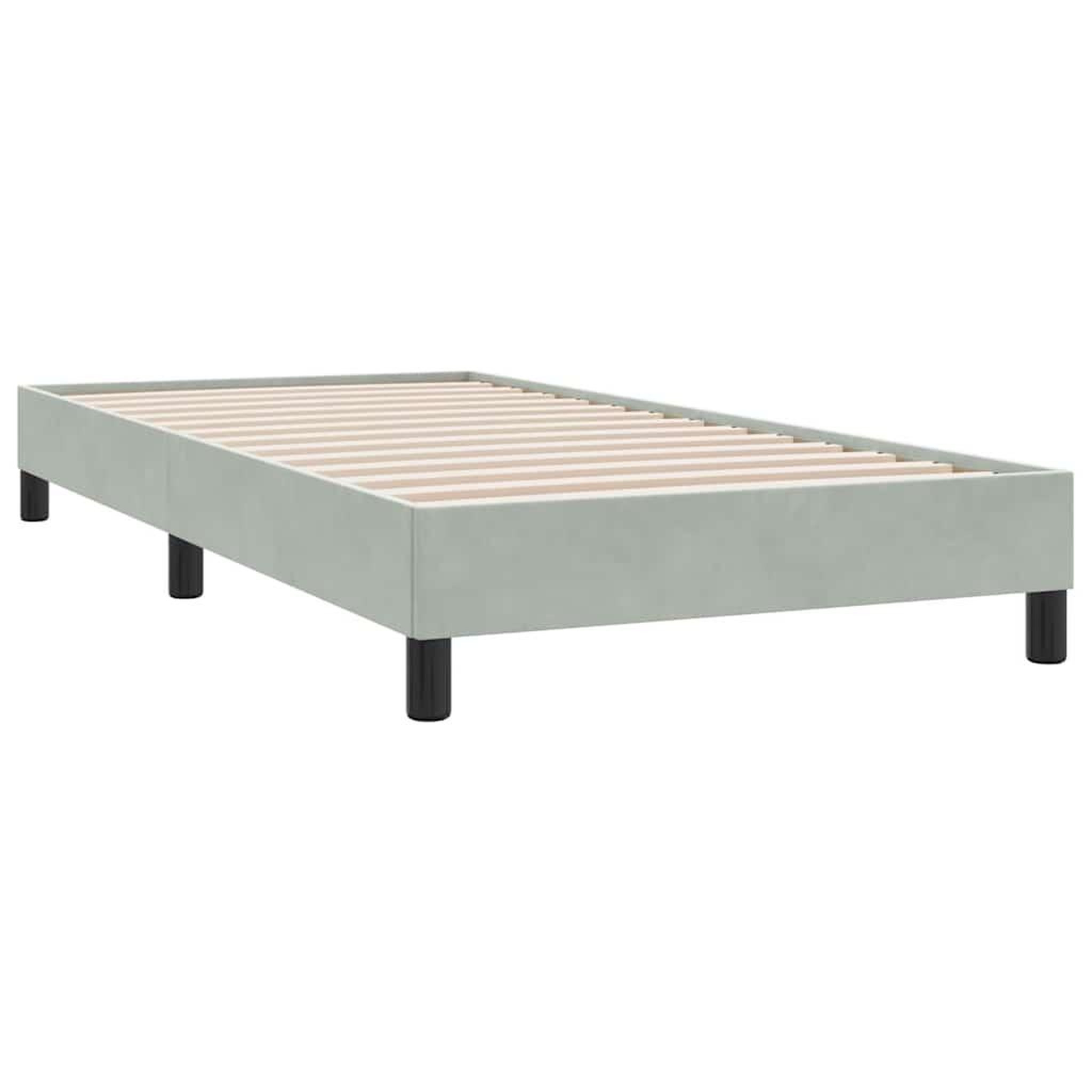 Voir la diapositive 2 : VIDAXL Cadre de lit sans matelas gris clair 80x210 cm velours