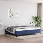 VIDAXL Cadre de lit sans matelas bleu 200x200 cm tissu