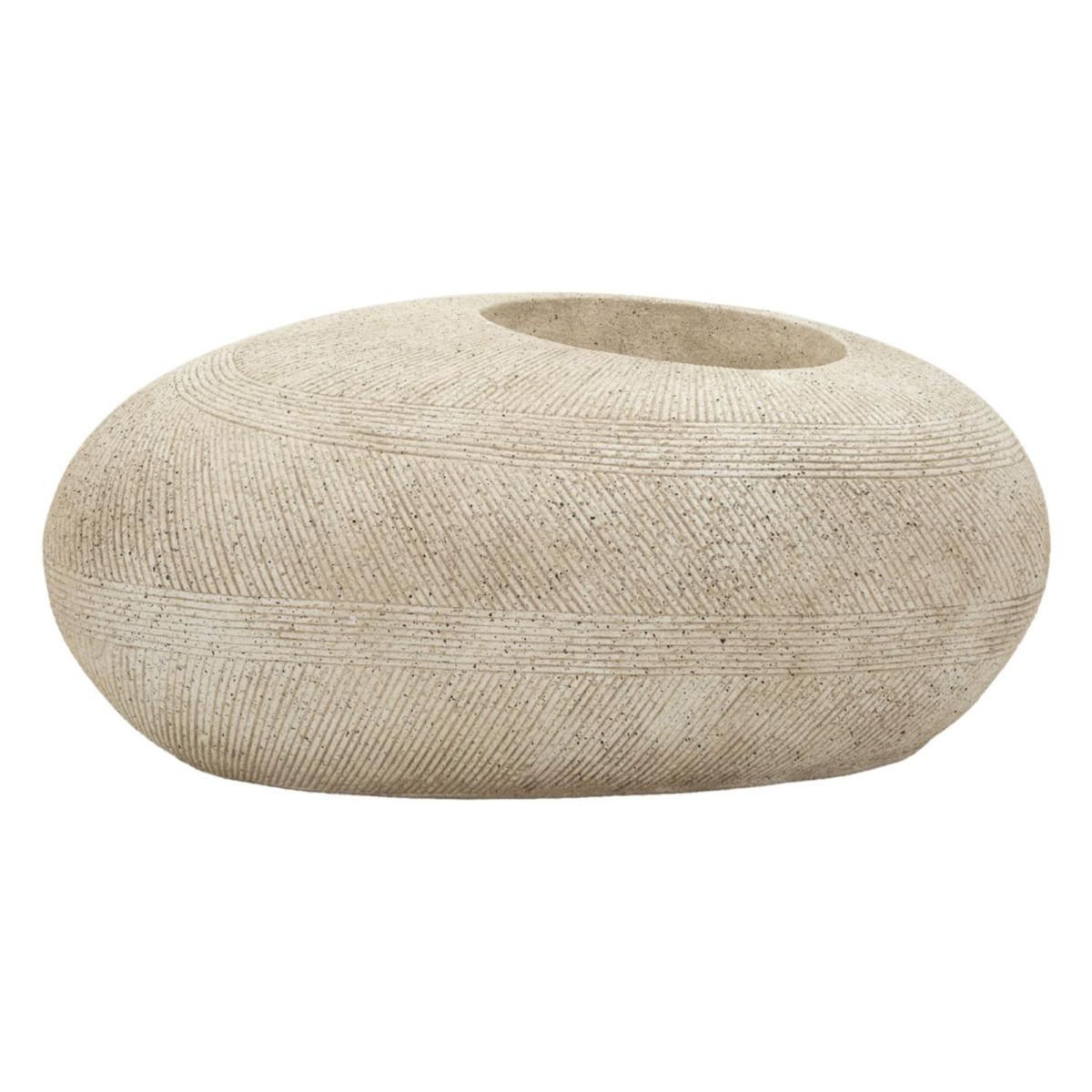 Paris Prix Cache-Pot Effet Pierre  Stone  78cm Gris