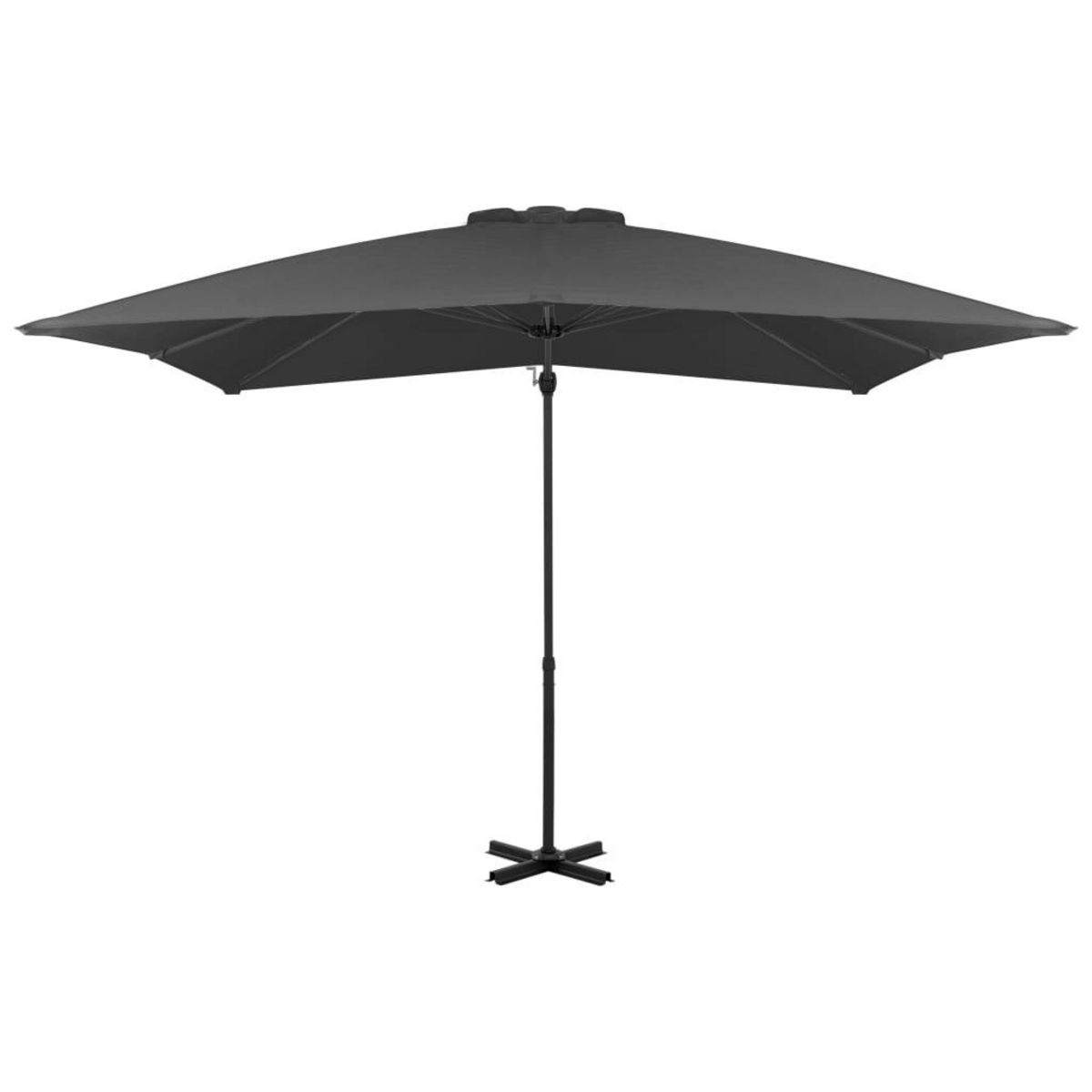 VIDAXL Parasol de jardin en porte-a-faux et poteau en aluminium