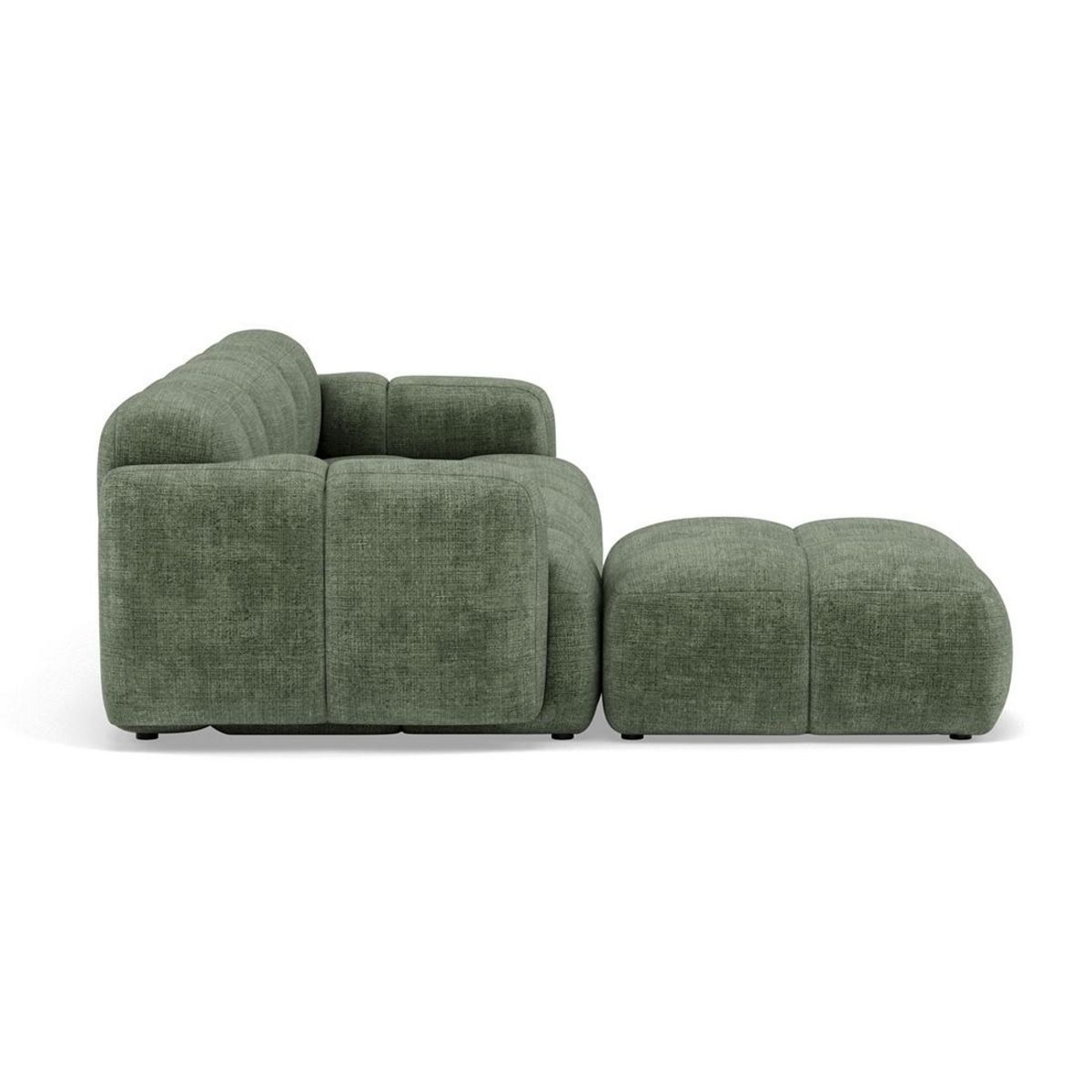 LISA DESIGN Grace - canapé modulable d'angle réversible 4 places en velours texturé