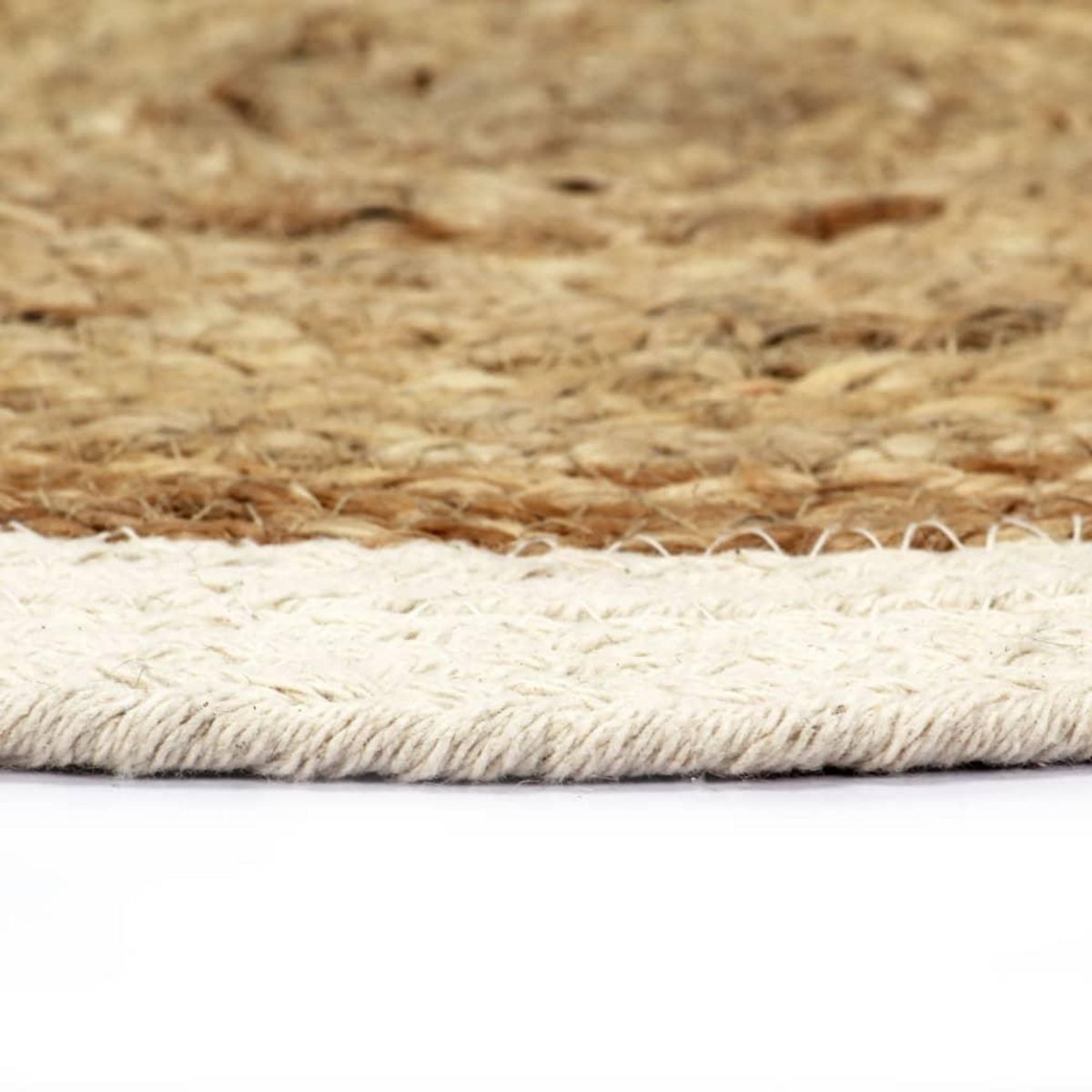 VIDAXL Napperons 6 pcs Naturel Plain 38 cm Rond Jute et coton