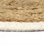 Voir la diapositive 3 : VIDAXL Napperons 6 pcs Naturel Plain 38 cm Rond Jute et coton