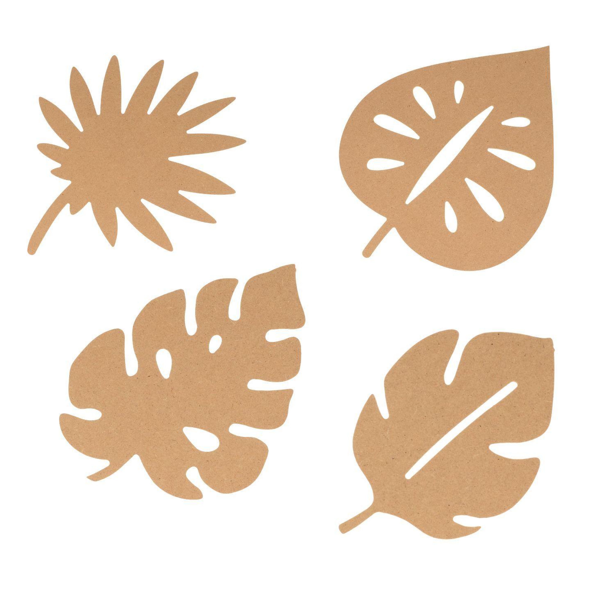 Artemio 4 feuilles tropicales en bois 15cm