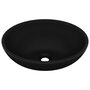 VIDAXL Lavabo ovale de luxe Noir mat 40x33 cm Ceramique