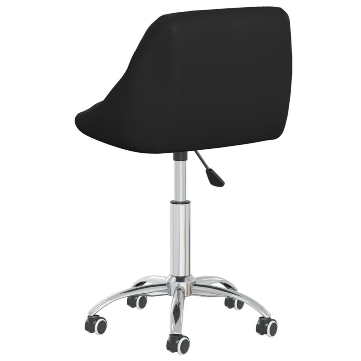 VIDAXL Chaises pivotantes a manger lot de 6 noir similicuir