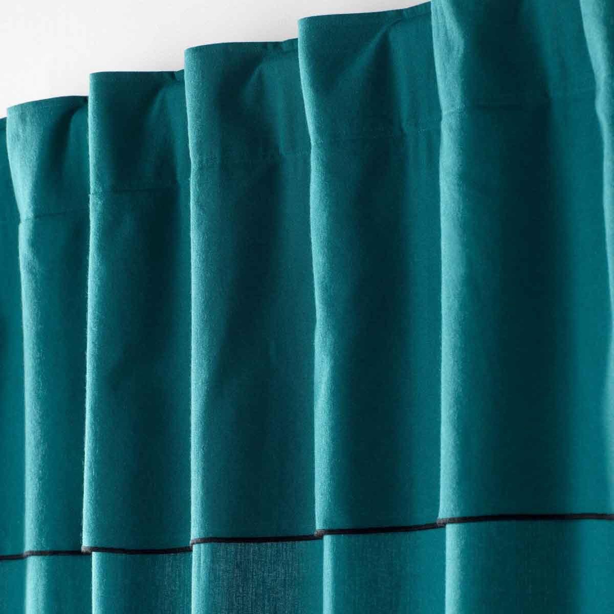 Voir la diapositive 2 : Douceur d'Intérieur Rideau à passants  mistraline  140x240cm bleu canard