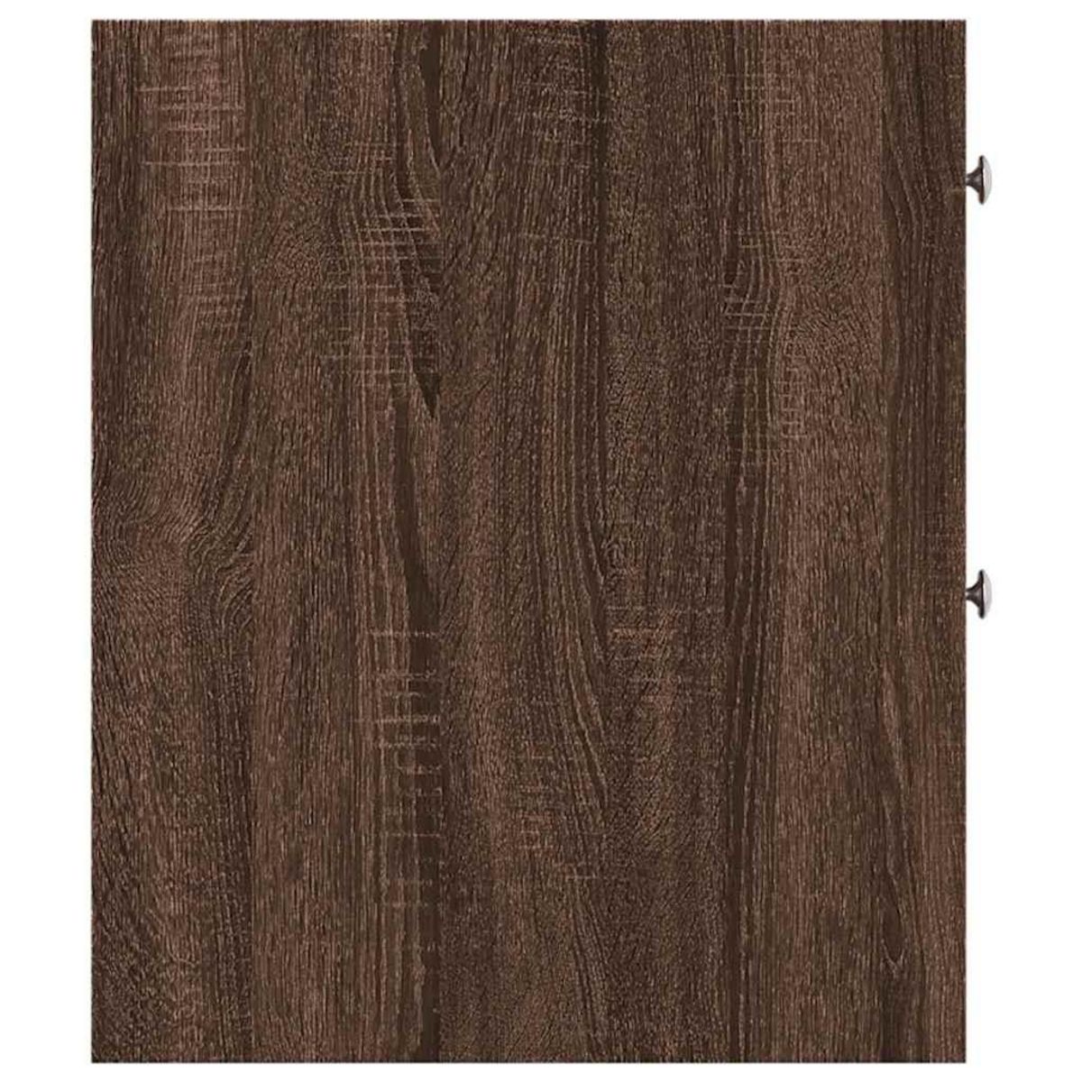 VIDAXL Armoire de salle de bain etroite avec roulettes chene marron
