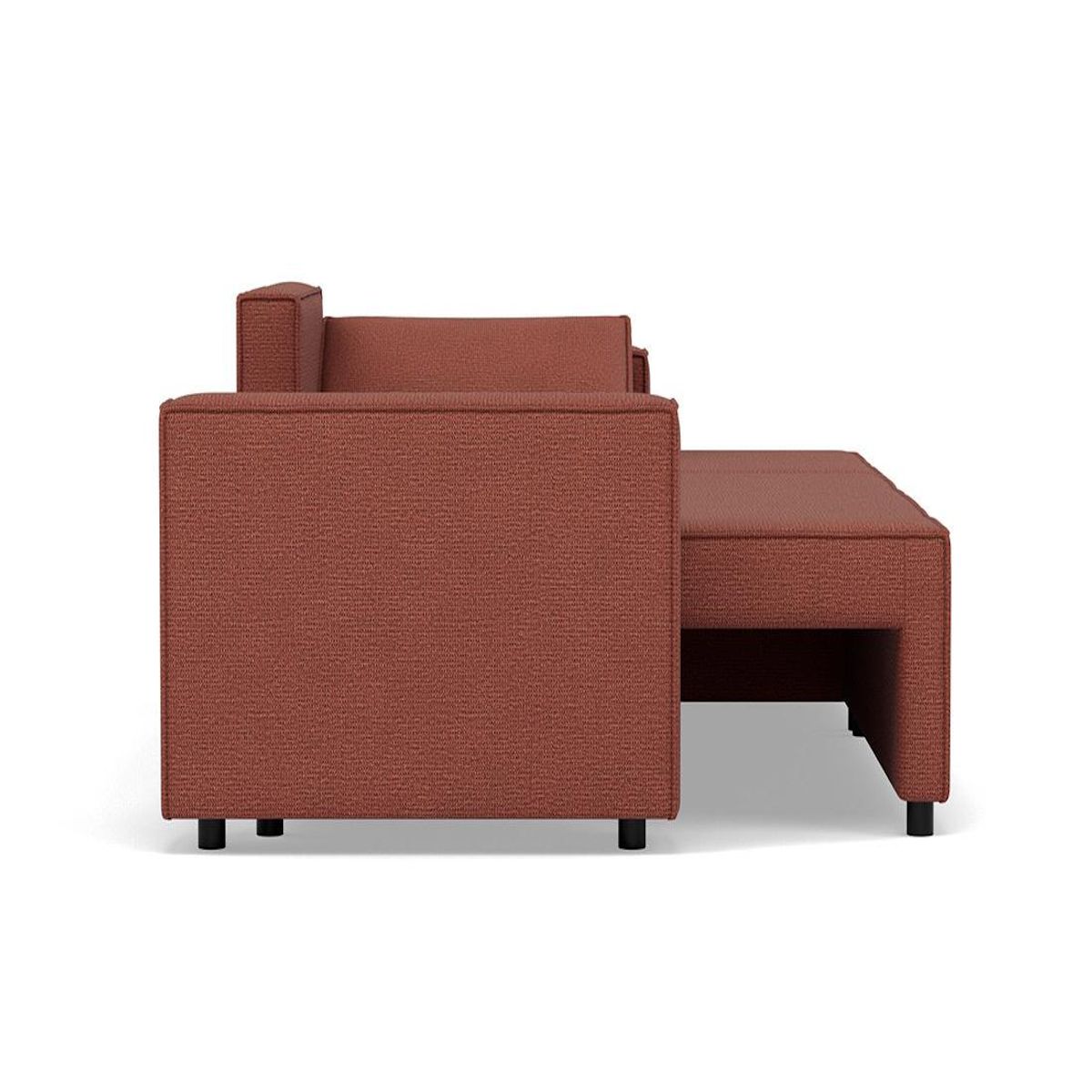 BEST MOBILIER Jonas - canapé d'angle réversible 4 places convertible avec coffre en tissu texturé