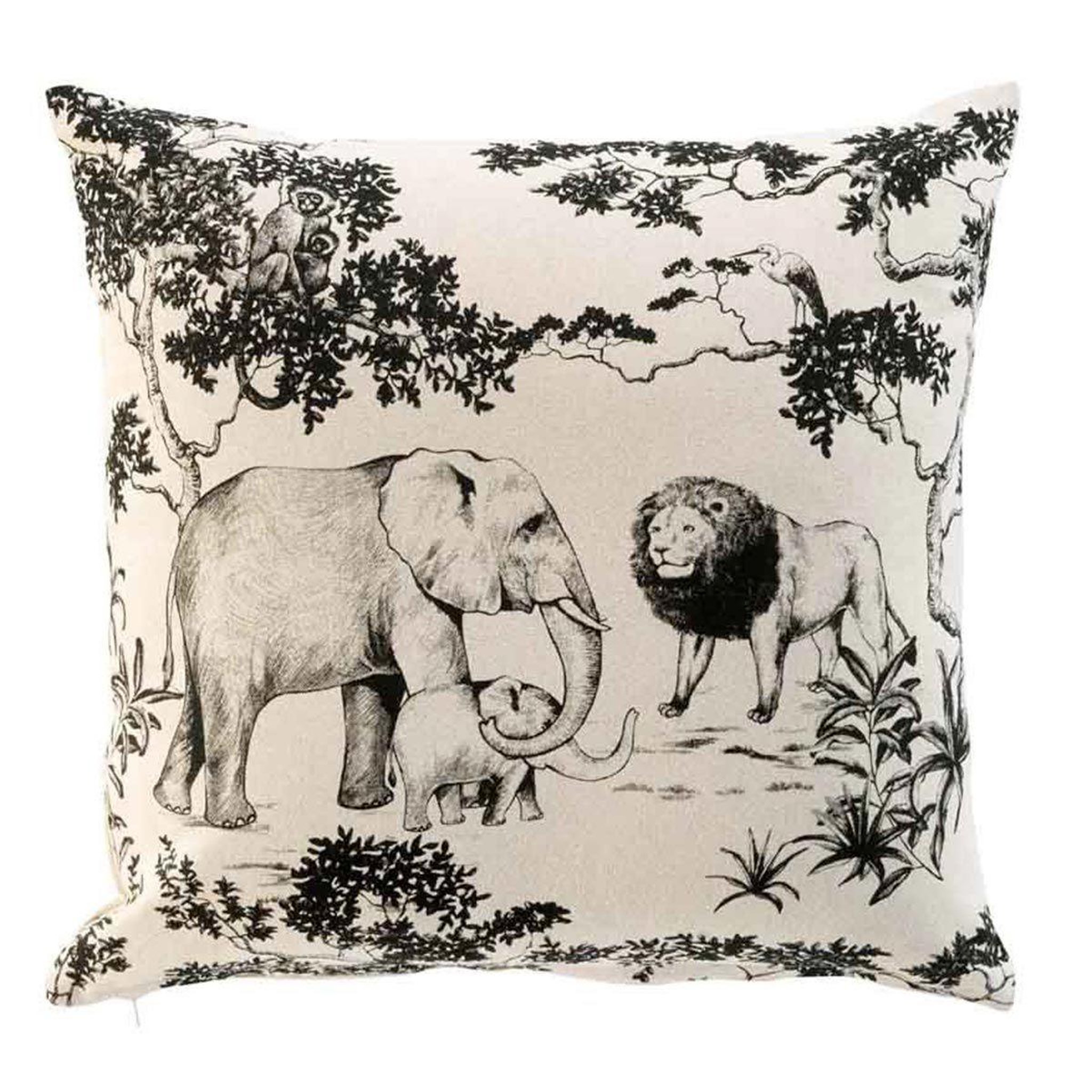 Douceur d'Intérieur Housse de coussin déco  zambie  40x40cm naturel