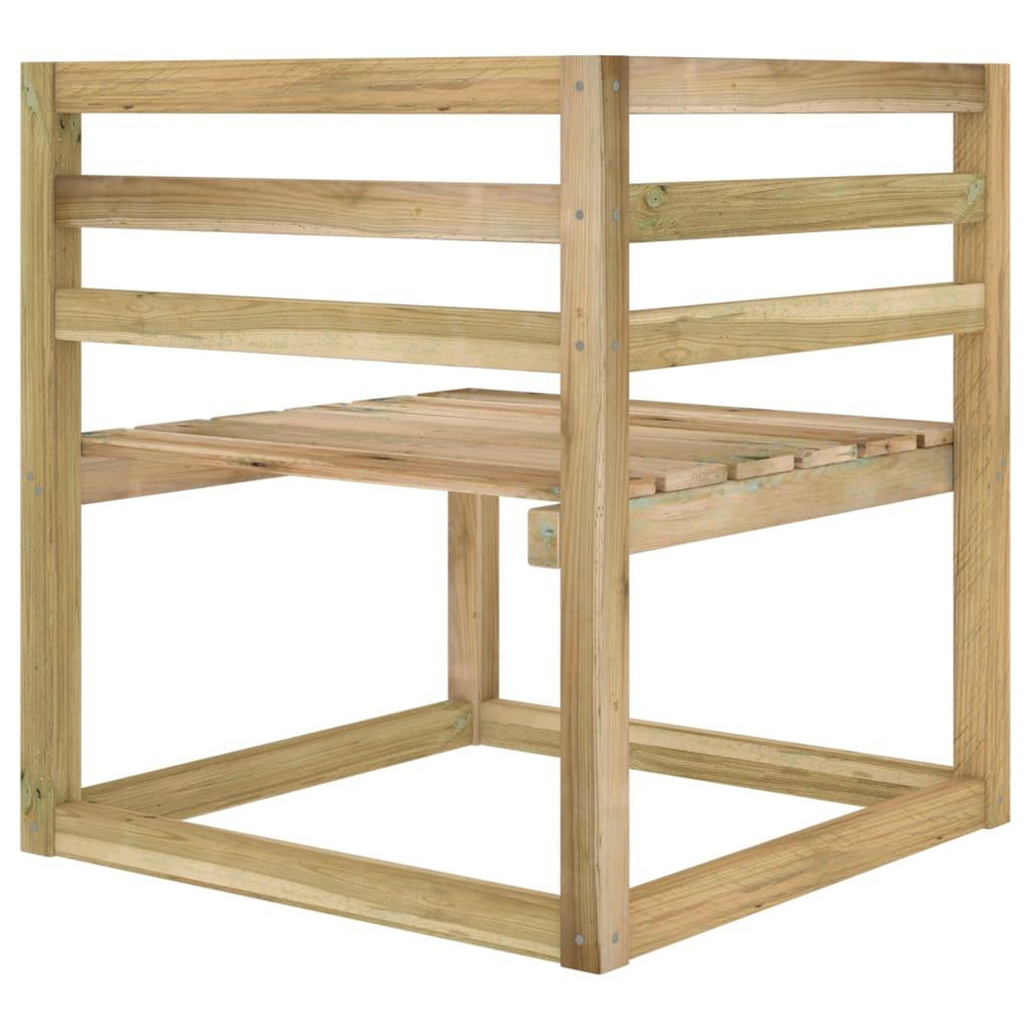 Voir la diapositive 4 : VIDAXL Canape d'angle palette de jardin Bois de pin impregne de vert