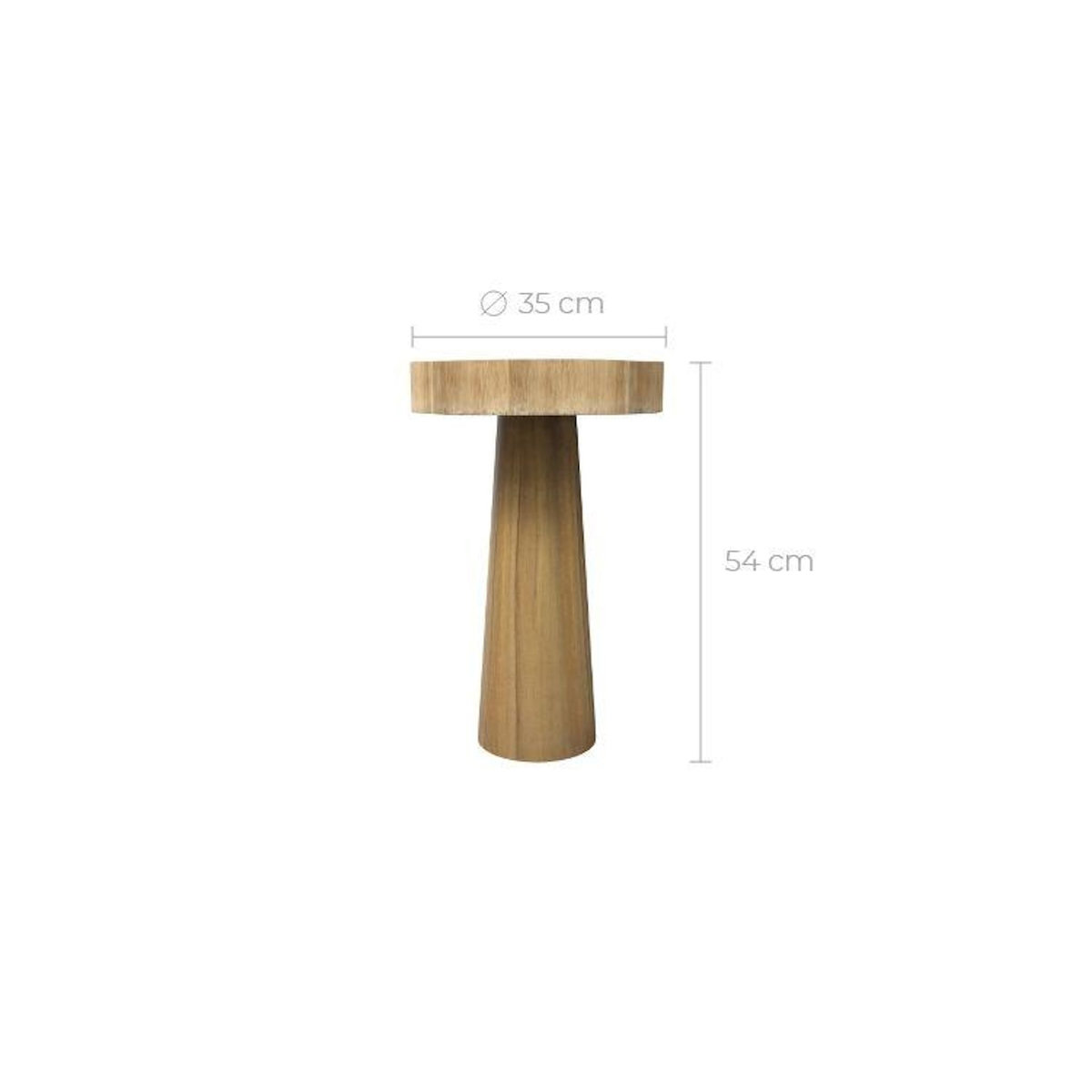 Rendez vous déco Table d'appoint ronde en bois de suar D35 cm-Janah