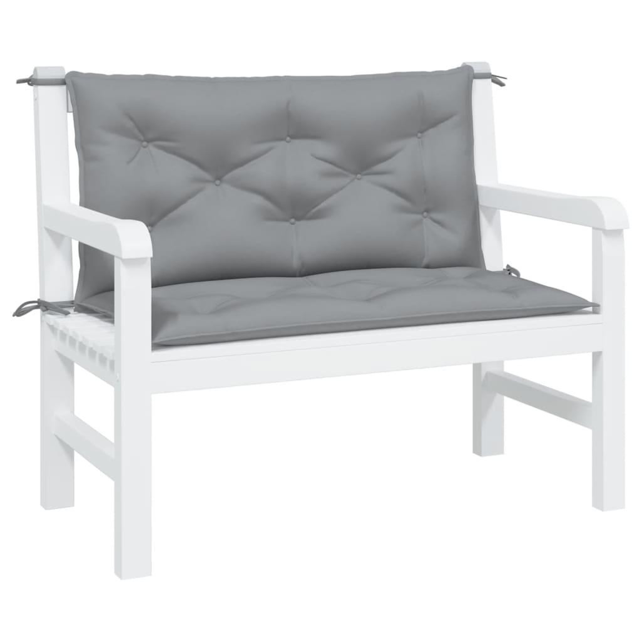 Voir la diapositive 3 : VIDAXL Coussins de banc jardin lot de 2 gris 100x50x7 cm tissu Oxford