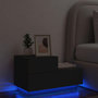 Voir la diapositive 1 : VIDAXL Table de chevet avec lumieres LED noir 70x36x40,5 cm
