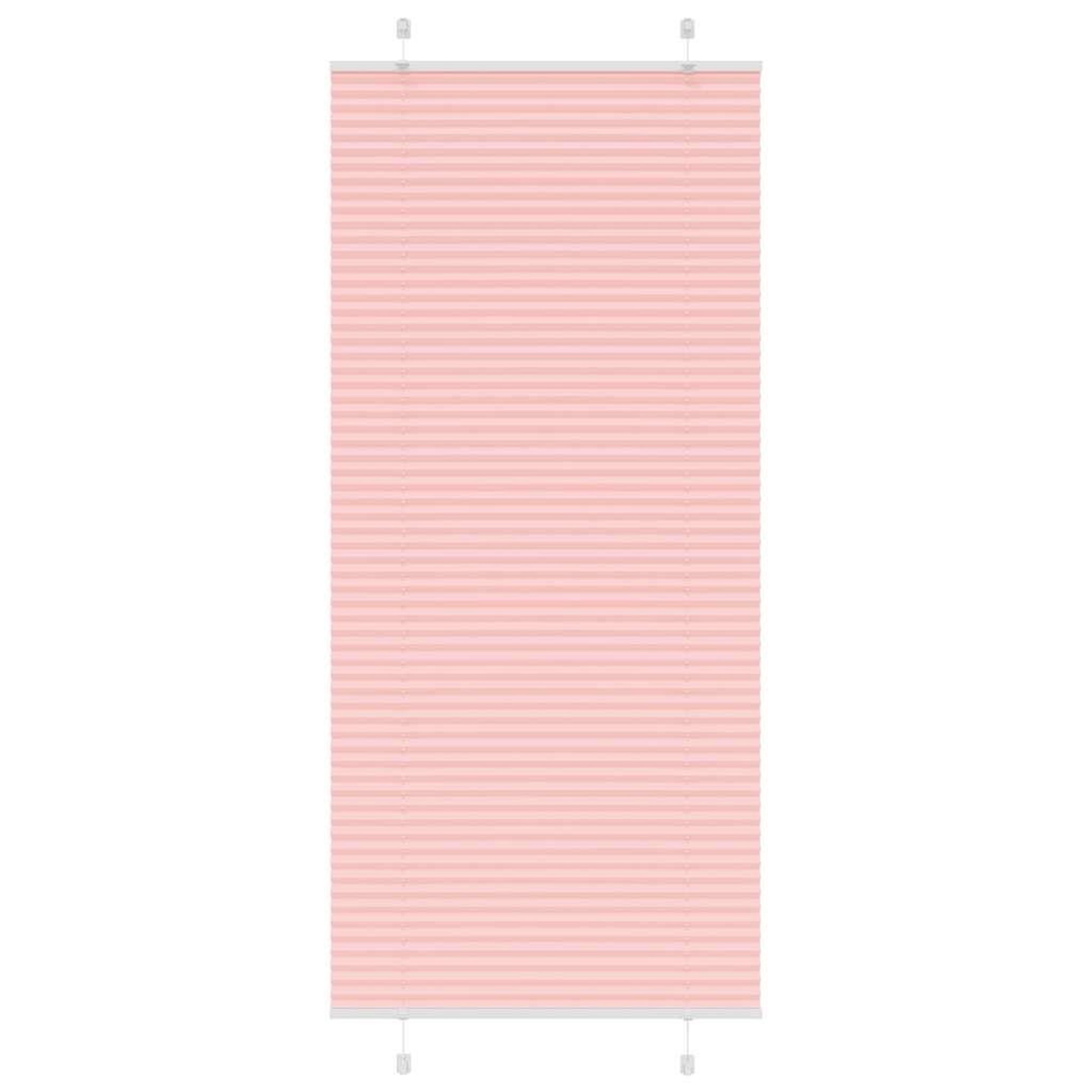 VIDAXL Store plisse rose 90x200 cm largeur du tissu 89,4 cm polyester