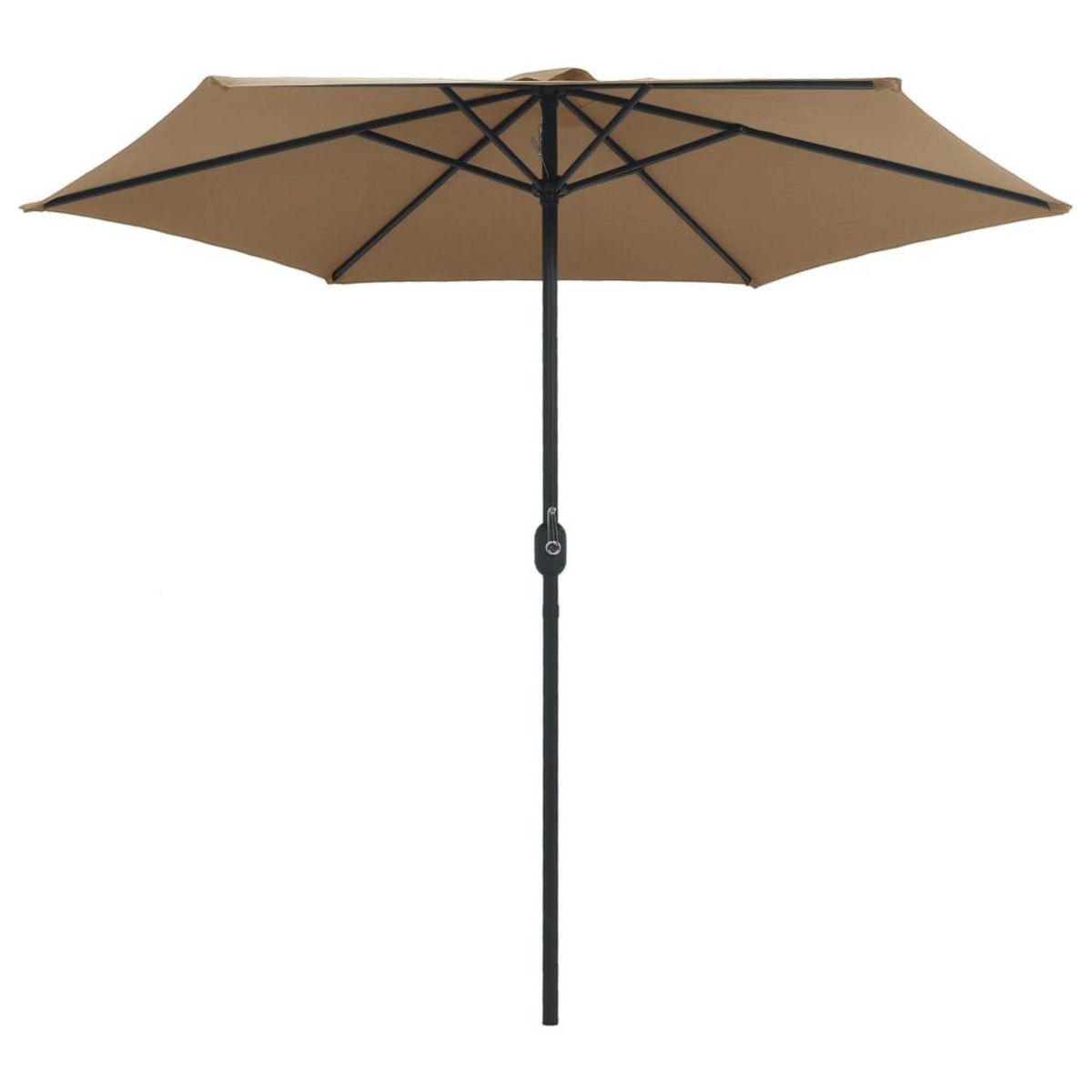 VIDAXL Parasol de jardin et mat en aluminium 270x246 cm Taupe