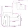 Voir la diapositive 6 : VIDAXL Fauteuil inclinable electrique creme tissu