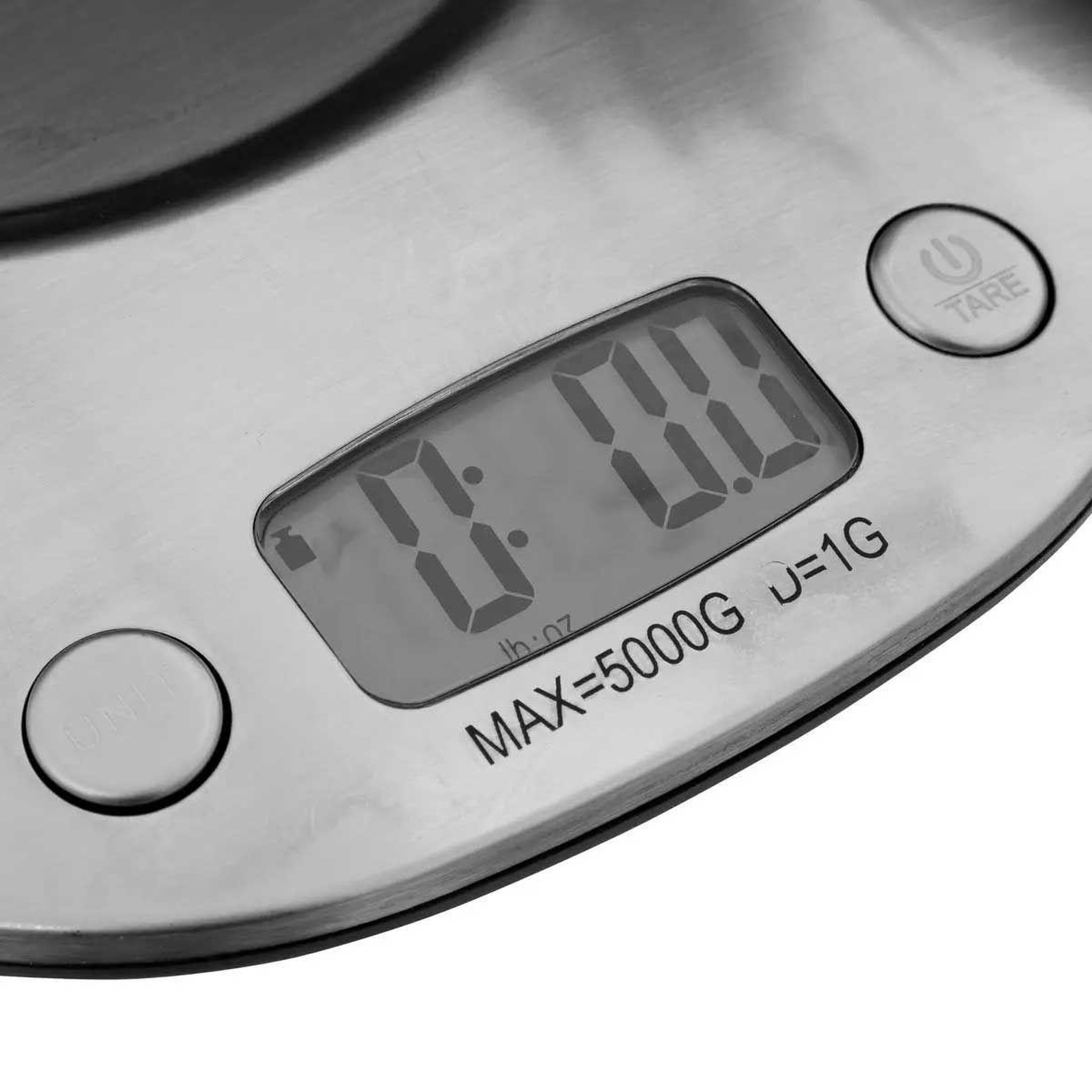 Voir la diapositive 3 : FIVE Balance de cuisine digitale  bol inox  21cm argent