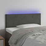 VIDAXL Tete de lit a LED Gris fonce 100x5x78/88 cm Velours