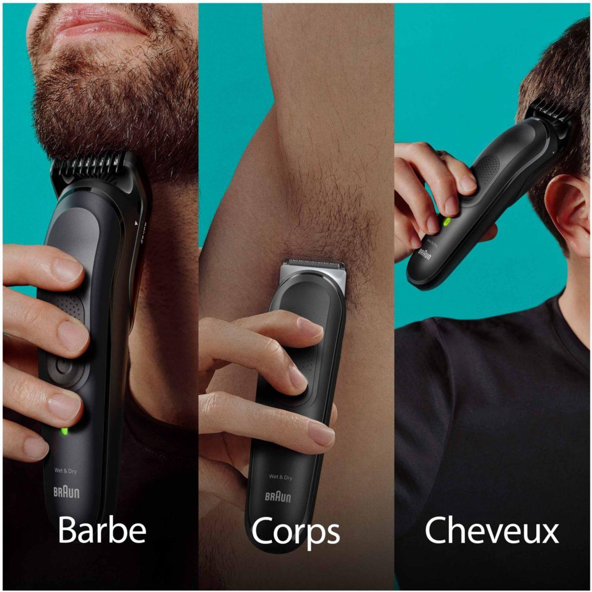Voir la diapositive 3 : BRAUN Tondeuse multi usages MGK7460