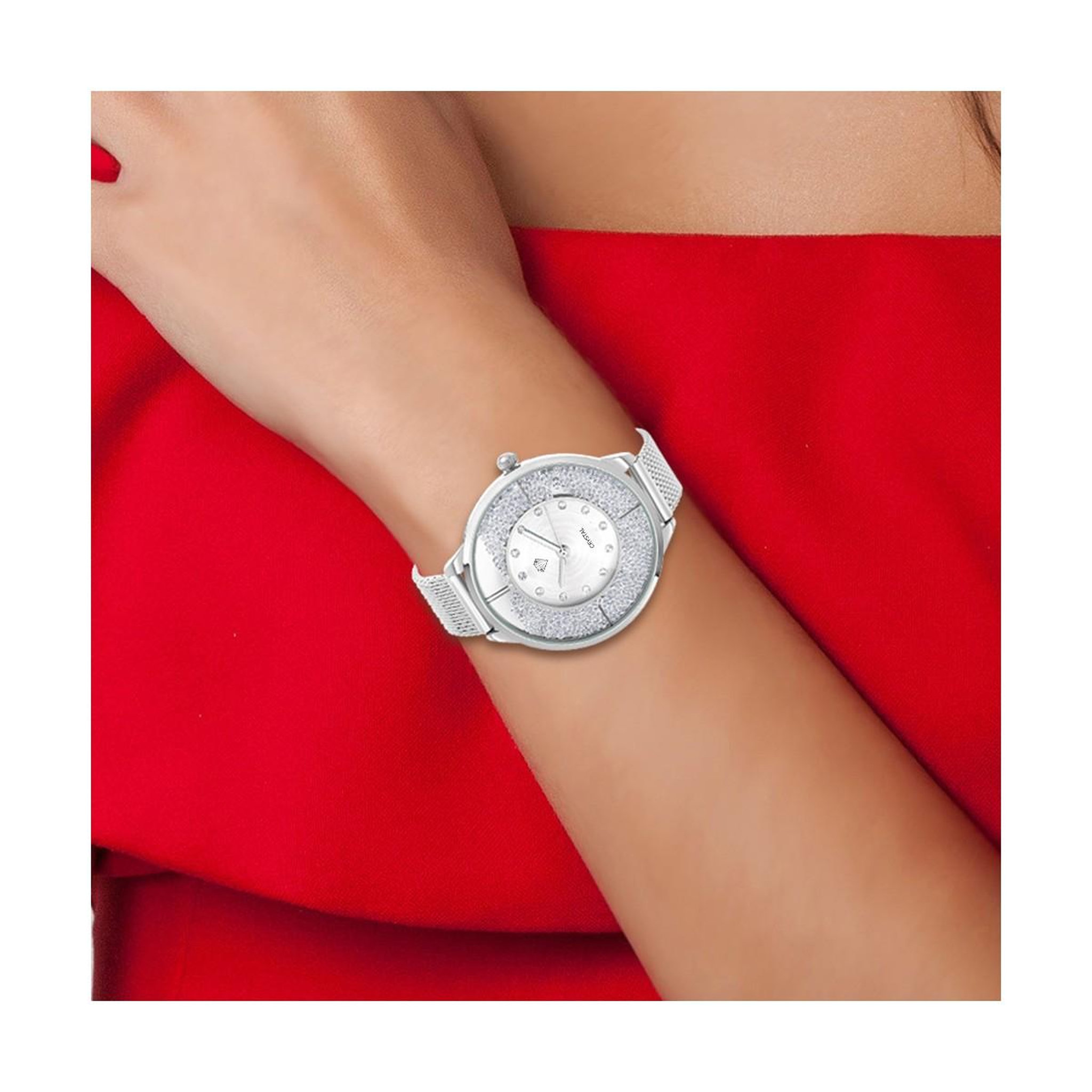 Voir la diapositive 2 : SC CRYSTAL Montre Elsa SC Crystal ornée de Cristaux scintillants