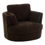 Paris Prix Fauteuil Pivotant  Swiv  109cm Marron Foncé