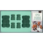 COFFRET MA FAMILLE D'OURSONS EN GUIMAUVE. AVEC UN MOULE SOUPLE EN SILICONE ET 1 LIVRE DE RECETTES, Hachette