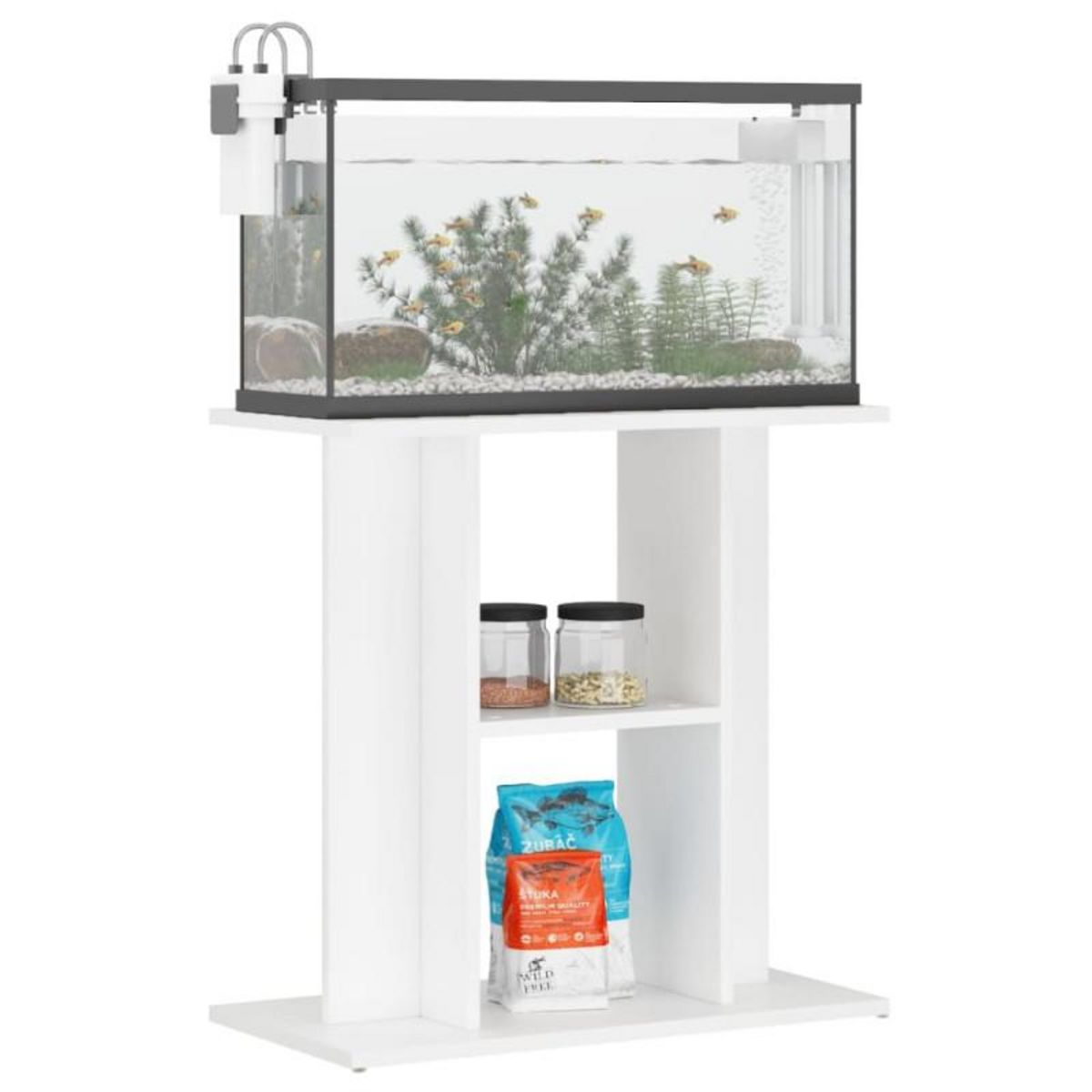 VIDAXL Support pour aquarium blanc 60x30x60 cm bois d ingénierie