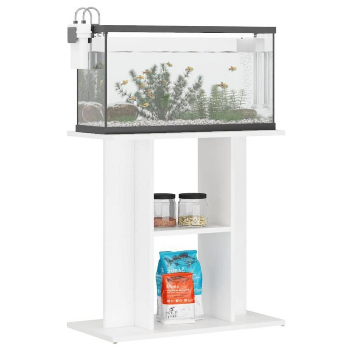 VIDAXL Support pour aquarium blanc 60x30x60 cm bois d ingénierie
