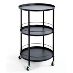 Paris Prix Desserte de Cuisine Design  Baro  75cm Noir