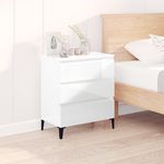 VIDAXL Buffet Blanc brillant 60x35x70 cm Bois d'ingenierie