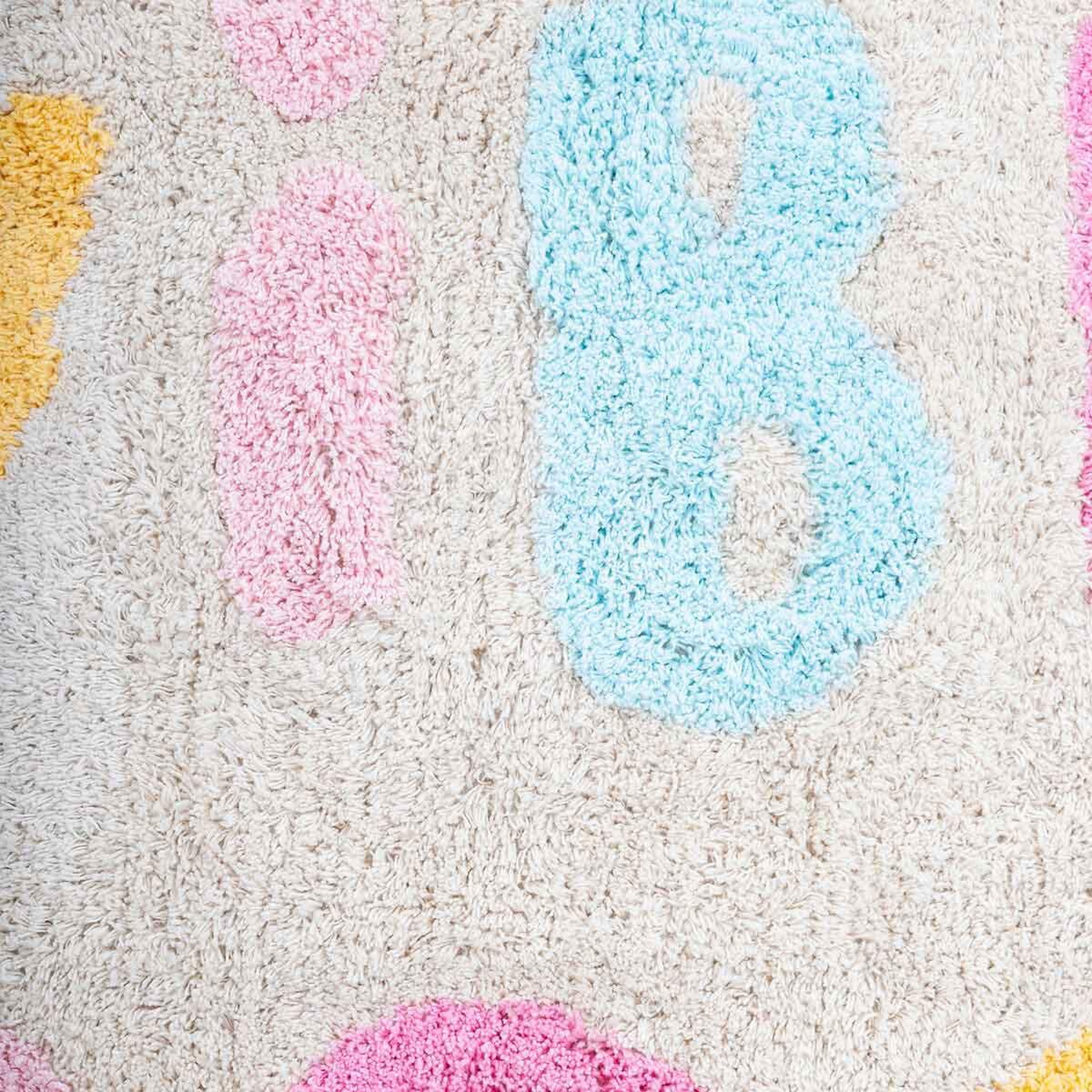 Voir la diapositive 2 : Atmosphera Kids Tapis tufté à inscriptions  assya  100x150cm multicolore