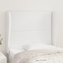 Voir la diapositive 1 : VIDAXL Tete de lit avec oreilles Blanc 103x23x118/128 cm Similicuir